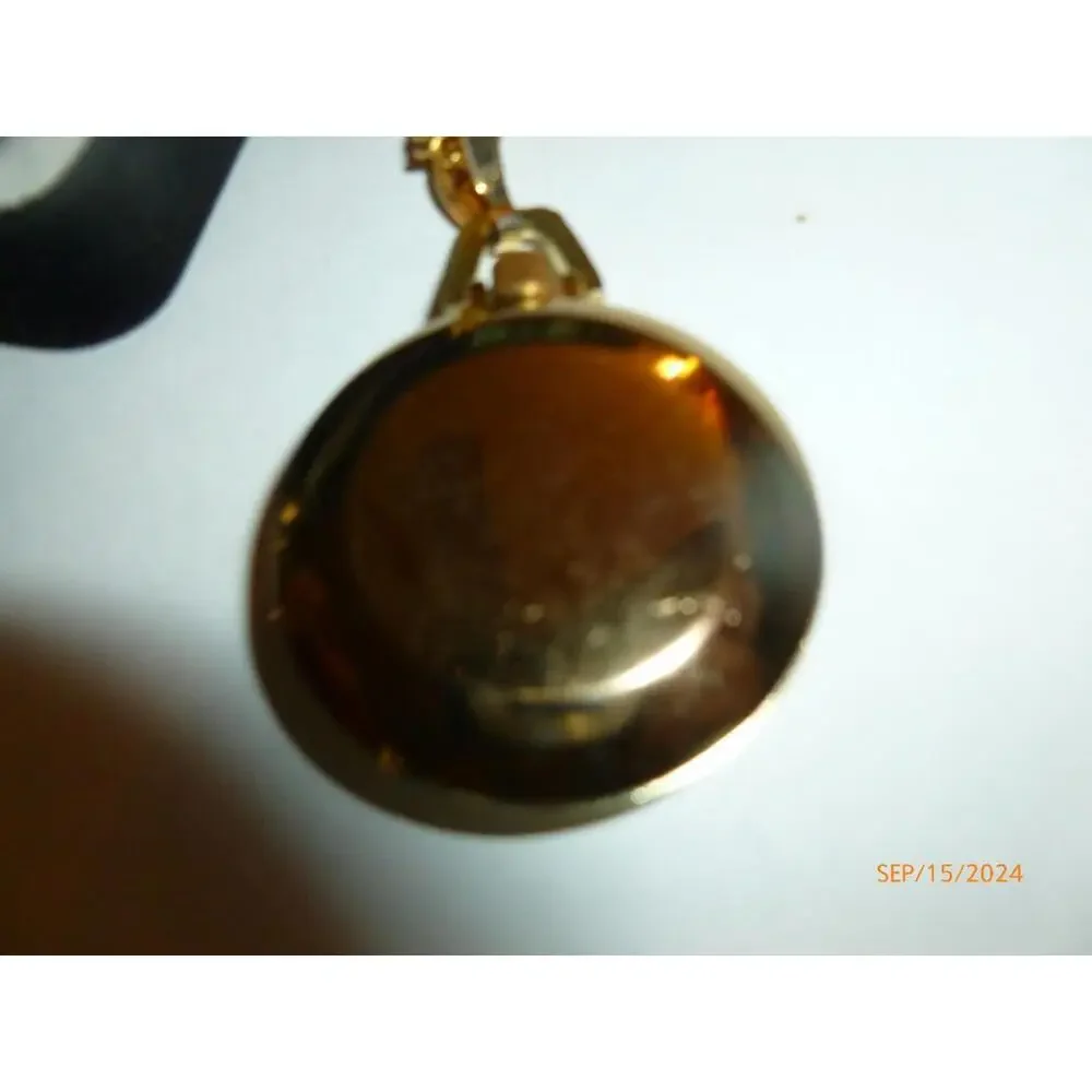 Vintage SAXONY Pendant Necklace Watch Shockproof Swiss‎ Works Pocket MCM